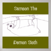 samson the demon sloth poster