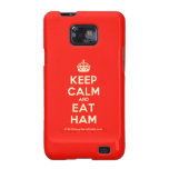 [Crown] keep calm and eat ham  Samsung Galaxy S2 Cases