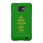 [Knitting crown] keep calm and knit on  Samsung Galaxy S2 Cases