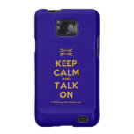 [UK Flag] keep calm and talk on  Samsung Galaxy S2 Cases