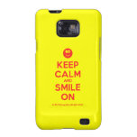 [Smile] keep calm and smile on  Samsung Galaxy S2 Cases
