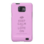 [Two hearts] keep calm and love on  Samsung Galaxy S2 Cases