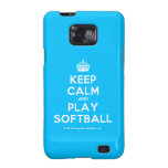 [Crown] keep calm and play softball  Samsung Galaxy S2 Cases