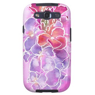Samsung Galaxy S3 Case Pink, Lilac Floral Design