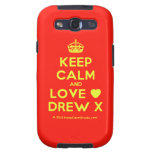 [Crown] keep calm and love [Love heart] drew x  Samsung Galaxy S3 Cases