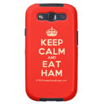 [Crown] keep calm and eat ham  Samsung Galaxy S3 Cases