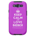 [Crown] keep calm and love bieber  Samsung Galaxy S3 Cases