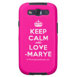 [Crown] keep calm and love -marye  Samsung Galaxy S3 Cases