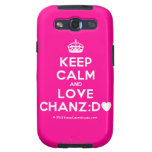 [Crown] keep calm and love chanz:d [Love heart]  Samsung Galaxy S3 Cases