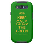 [UK Flag] keep calm and pass the green  Samsung Galaxy S3 Cases
