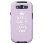 [Crown] keep calm and love on  Samsung Galaxy S3 Cases