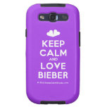 [Two hearts] keep calm and love bieber  Samsung Galaxy S3 Cases