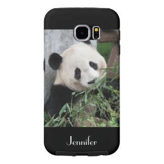 Samsung Galaxy S6 Case Giant Panda Black Backgrnd