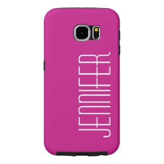 Samsung Galaxy S6 Case, Hot Pink, Personalized