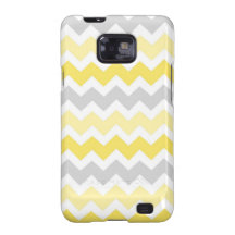 Samsung Lemon Grey Chevrons Pattern Galaxy S2 Cover