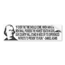 Samuel Adams Quote Bumper Sticker bumper stickers