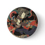 Samurai and the Red Dragon Pinback Button