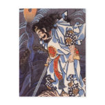Samurai and Water Dragon Vintage Japanese Print Postcards