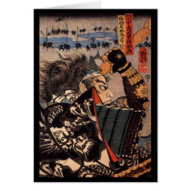Samurai at War. Beautiful dragon armor. c. 1800's Card