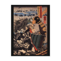 Samurai at War. Beautiful dragon armor. c. 1800's Post Card