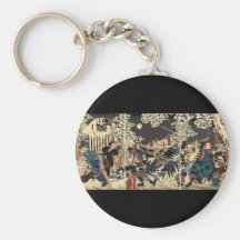 Samurai at war in the snow circa 1800's keychain