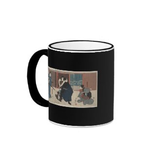 Samurai Attacking Enemy circa 1848 Japan mug