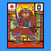 Samurai Bear Print by ZachBear Samurai Bear Print