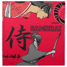 SAMURAI boy NINJA girl manga japan Napkin