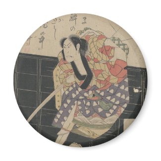 Samurai Breaking Through a Wall circa 1818 magnet