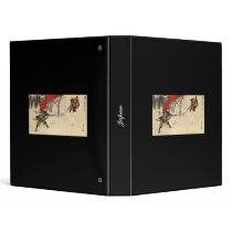 Samurai combat in the snow circa 1890 3 ring binders
