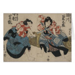 Samurai Crossing Swords circa 1825 Greeting Card