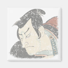 Samurai faded refrigerator magnets