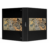 Samurai fighting Ghosts, circa 1800's 3 Ring Binders