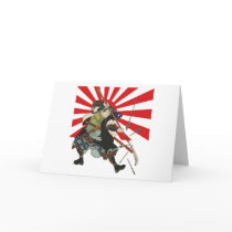 Samurai Flag Greeting Card