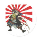 Samurai Flag Sticker by rudejapan Samurai Flag Sticker