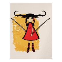 Samurai Girl Card Custom Announcements