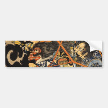 Samurai Grappling Monster Bumper Sticker