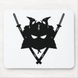 Samurai Helmet & Swords Mousepad