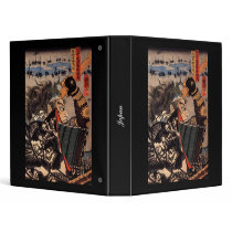 Samurai in beautiful dragon armor, c. 1800's 3 ring binders