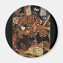 Samurai in Combat, circa 1800's Magnets