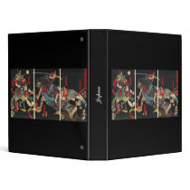 Samurai in Combat painting. circa 1860 Vinyl Binders