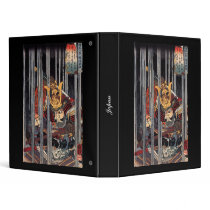 Samurai in rain, circa 1800's vinyl binders