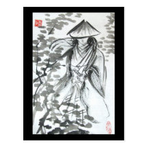 Samurai in the Forest Postcard