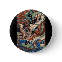 Samurai Japanese Painting c. 1800's Pins