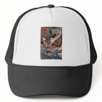 Samurai Japanese Painting c. 1800's Hats