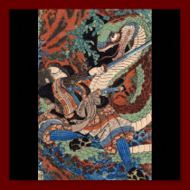 Samurai, Japanese Painting c. 1800's posters