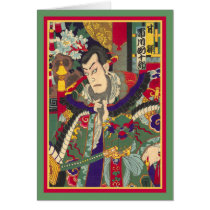 Samurai - Japanese Woodblock Print cards by AntiqueImages Samurai - Japanese Woodblock Print cards