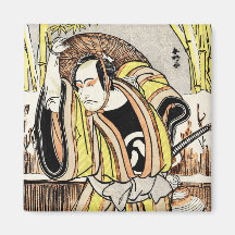 Samurai legendario japonés oriental fresco del gue iman