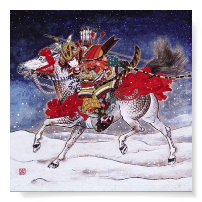 Samurai Mounted Calvary Poster by kal_oni