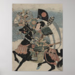 Samurai on Horseback circa early 1800s Posters